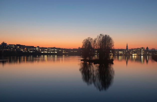 Sonnenuntergang am Dortmunder Phönixsee