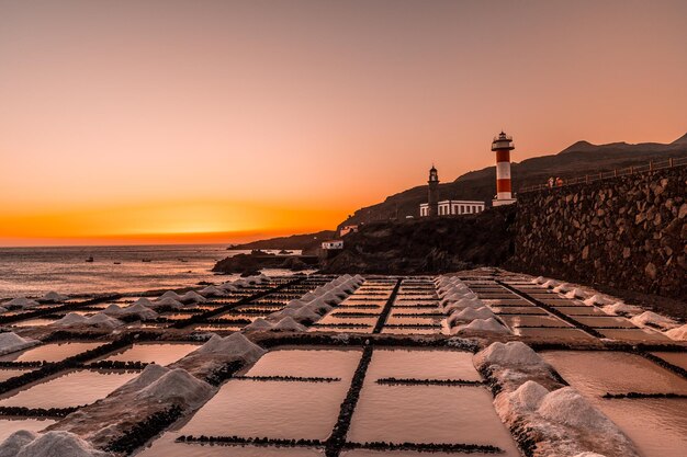 Sonnenuntergang am Leuchtturm von Fuencaliente auf der Route der Vulkane