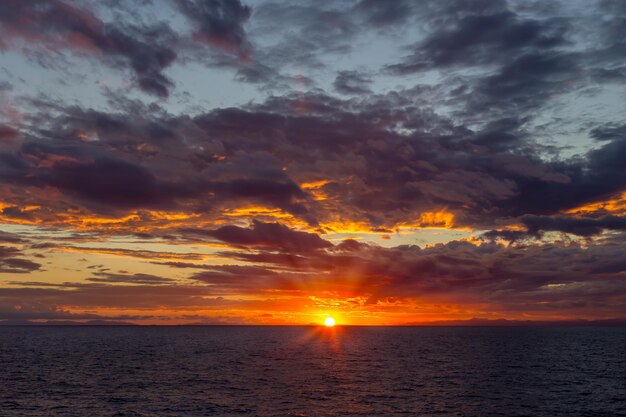 Sonnenuntergang am Meer Mittelmeer Griechenland