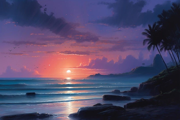 Sonnenuntergang am Strand Hintergrundbilder und Bilder