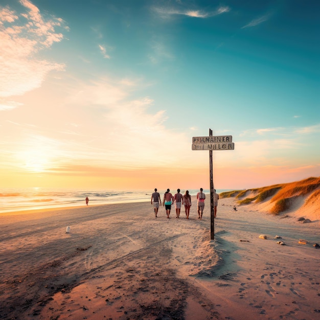 Sonnenuntergang am Strand Tapeten in der Sommersaison