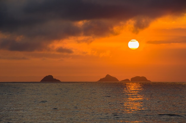 Sonnenuntergang am Strand von Ipanema