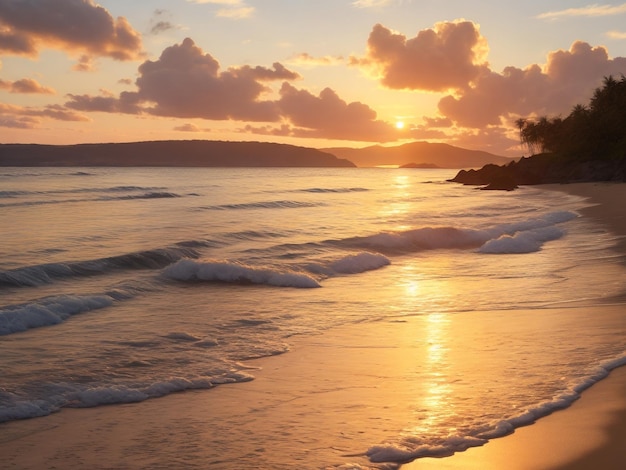 Sonnenuntergang am Strand