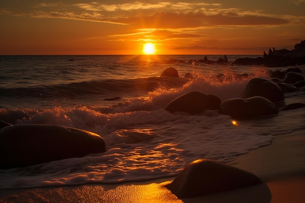 Sonnenuntergang am Strand