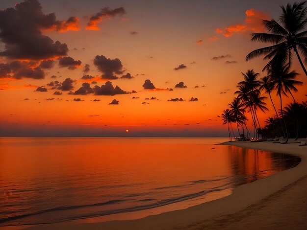 Sonnenuntergang am Strand