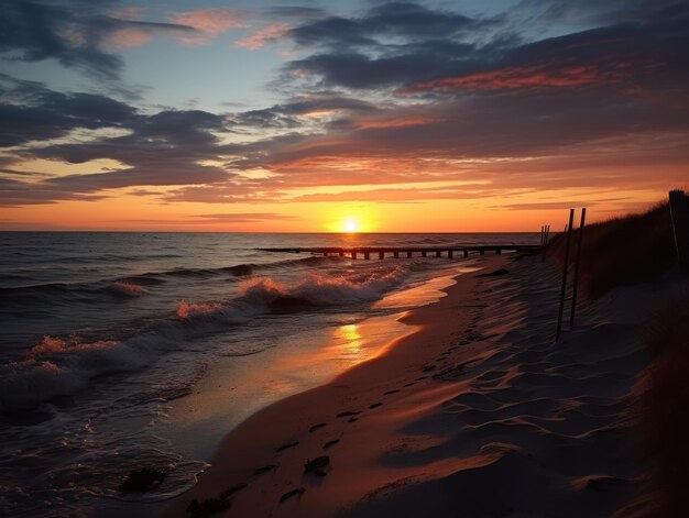 Sonnenuntergang an der Ostsee