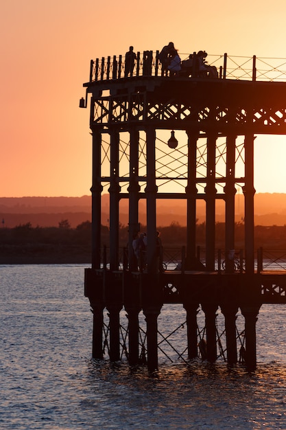 Sonnenuntergang auf dem Dock