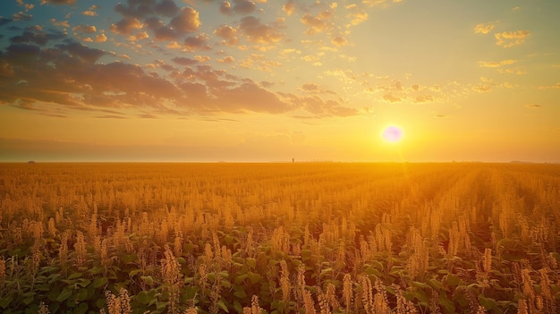 Sonnenuntergang auf dem Feld