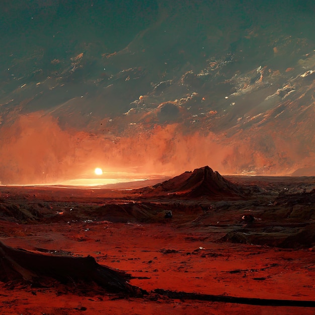 sonnenuntergang auf dem mars