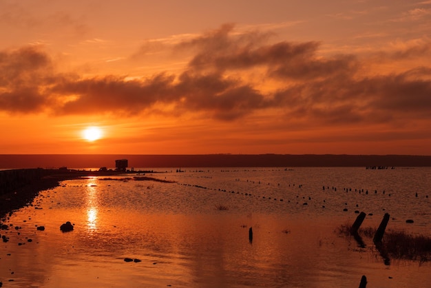 Sonnenuntergang auf dem See