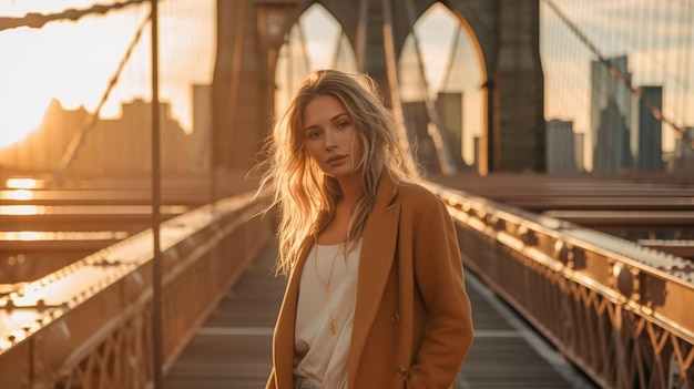 Sonnenuntergang auf der Brooklyn Bridge