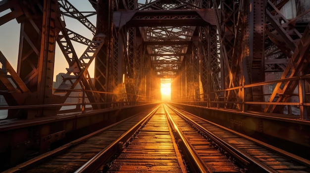 Sonnenuntergang auf der Brooklyn Bridge