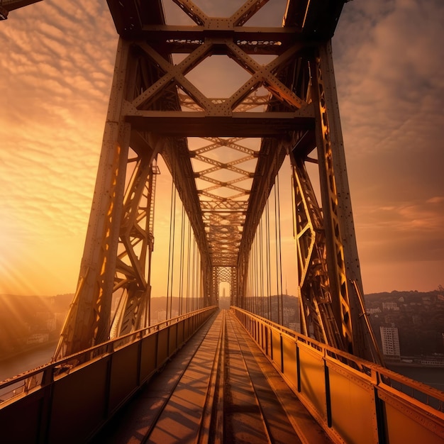 Sonnenuntergang auf der Brooklyn Bridge