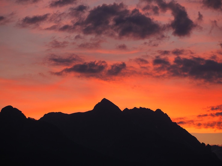 Foto sonnenuntergang auf der tete de gaulent