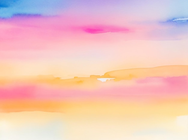 Sonnenuntergang-Himmel-abstrakter Aquarell-Hintergrund