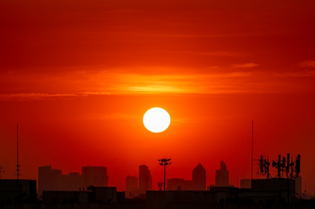 Sonnenuntergang Himmel im Sommer