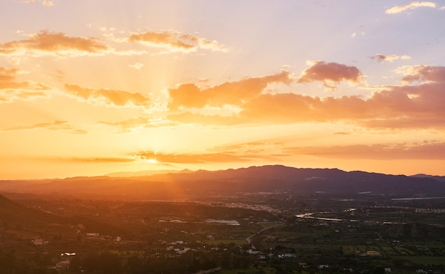 Sonnenuntergang Himmel Wolke Berglandschaft