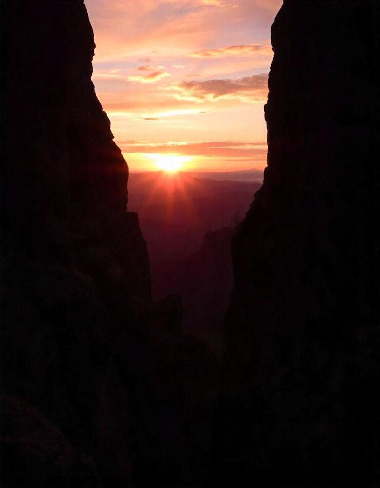 Foto sonnenuntergang im canyon
