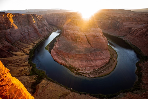 Sonnenuntergang im Horseshoe Bend Grand Canyon National Park.