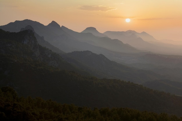 Sonnenuntergang im Kyrenia-Gebirge Nordzypern