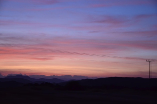 sonnenuntergang in den bergen selouet