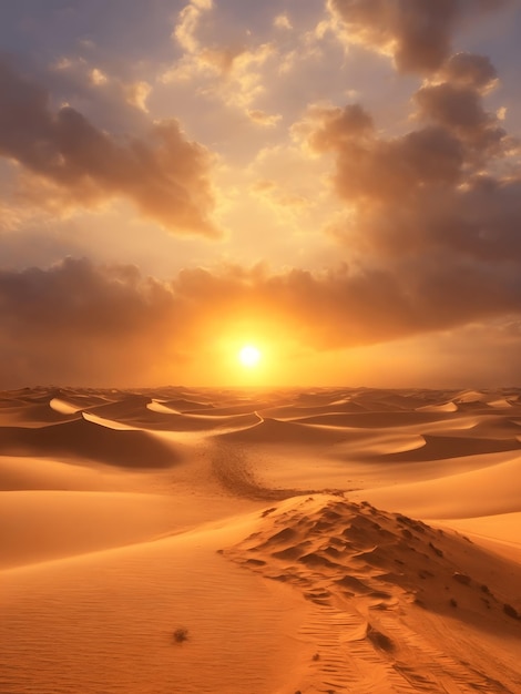 Sonnenuntergang in der Wüste Sonnenuntergang in der Wüste in Dubai, Vereinigte Arabische Emirate