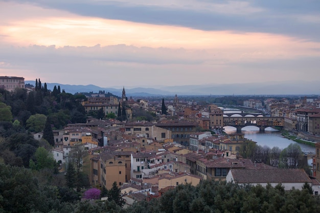 Sonnenuntergang in Florenz, Italien