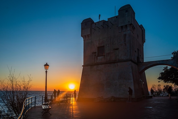 Sonnenuntergang in Nervi