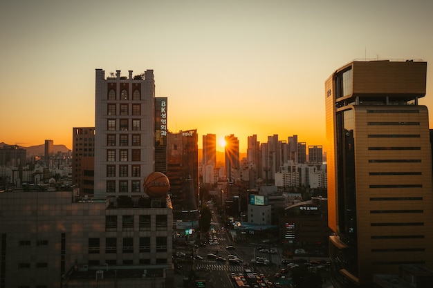 Sonnenuntergang in Seoul