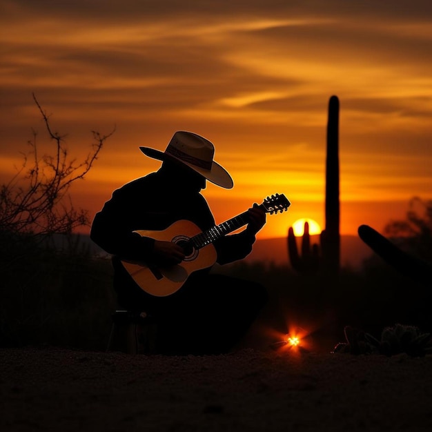 Sonnenuntergang Serenade Mexikanische Abende Mexikanisches Foto