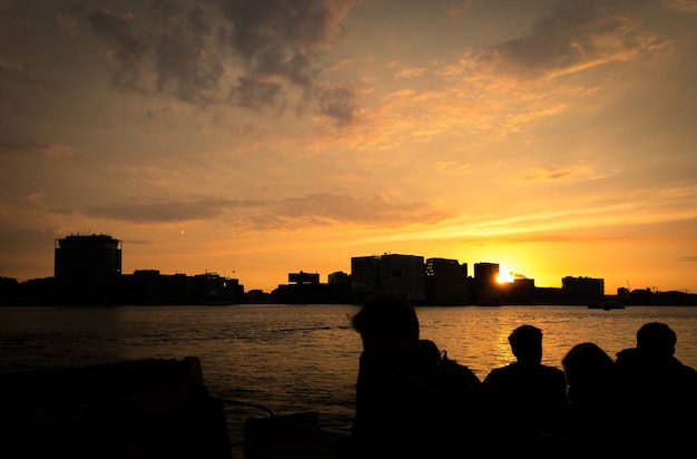 Sonnenuntergang über Amsterdam