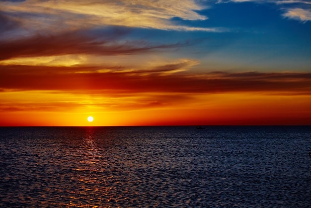 Sonnenuntergang über dem Meer