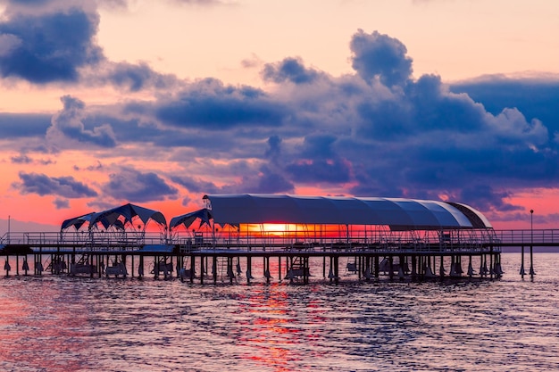 Sonnenuntergang über dem Meer