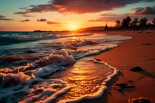 Sonnenuntergang über den Sanddünen