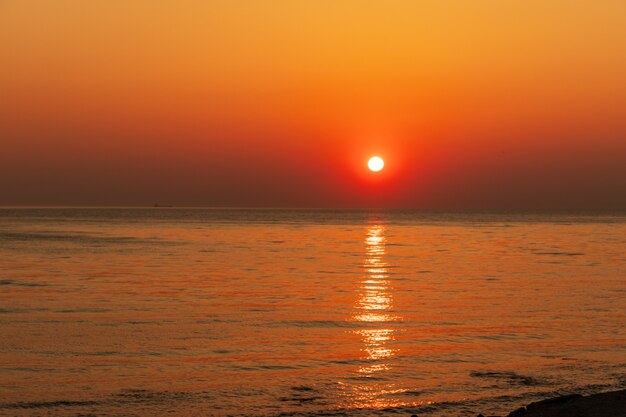 Sonnenuntergang und Strand