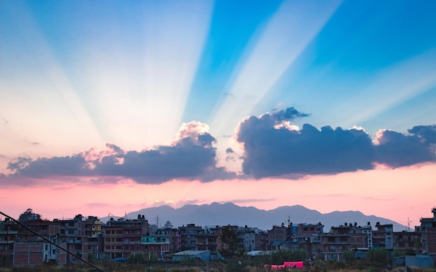 Foto sonnenuntergang und wolke