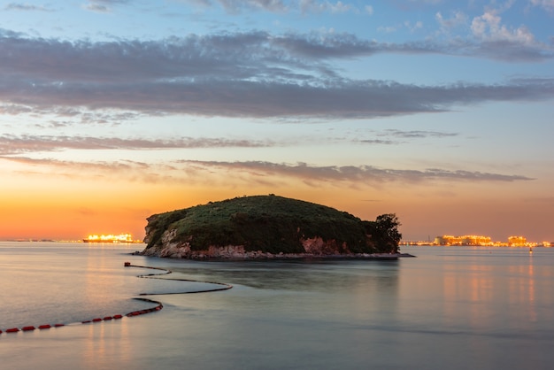 Sonnenuntergang von Daebu Island in Incheon, Südkorea.