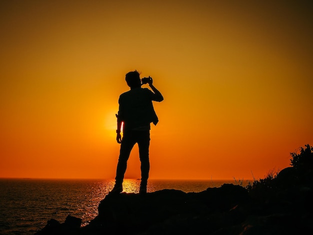 Sonnenuntergang zurück Silhouette