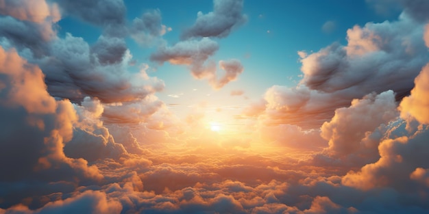 Sonnenunterganghimmel mit Wolkenhintergrund Sonnenaufganghimmel mit Wolkenhintergrund