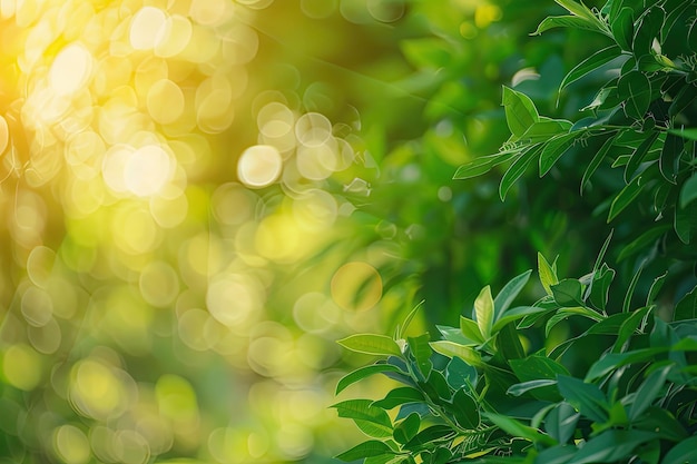 Sonnige abstrakte grüne Natur Hintergrund selektiver Fokussierung