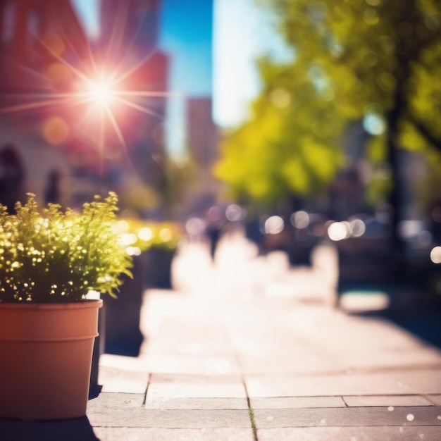 Sonnige Stadt im Stadtzentrum. Kleiner DOF unscharf