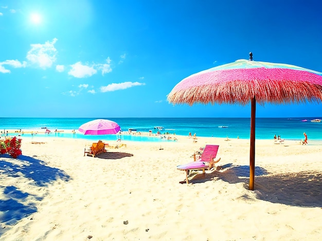 sonniges Strandwetter im September hoch auflösende Bilder