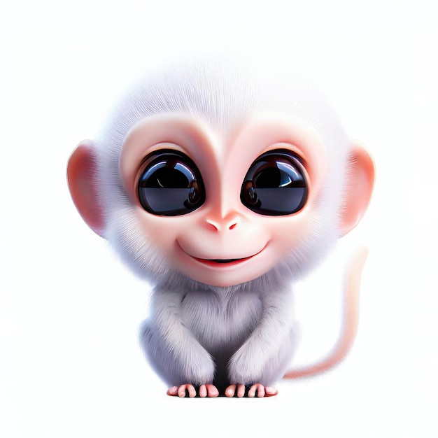 Sonríe en 3D, pequeño mono.