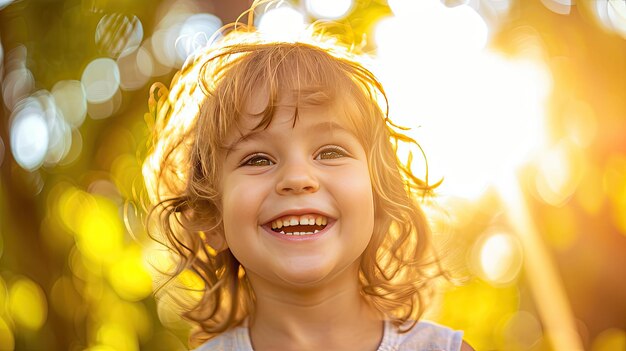 La sonrisa alegre de los niños en el parque