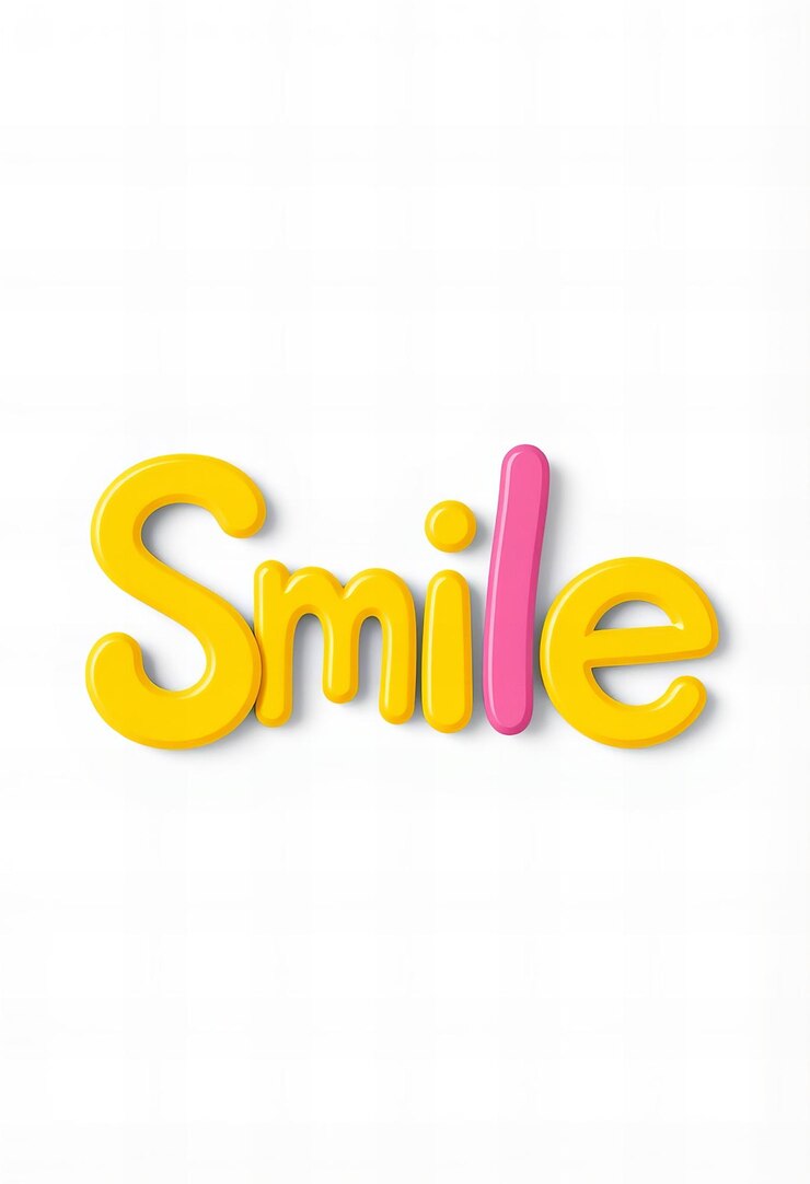 Foto una sonrisa amarilla y amarilla está en un fondo blanco