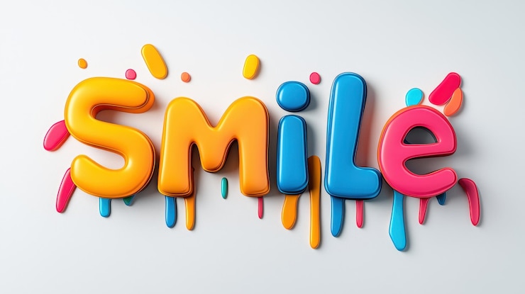 Foto una sonrisa brillante y colorida un diseño lúdico que hace hincapié en la alegría y la positividad