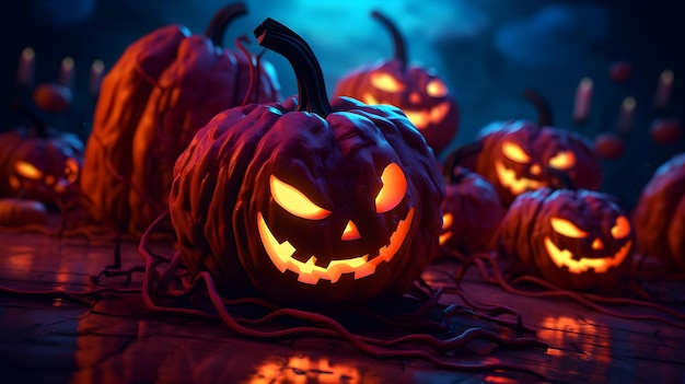 Sonrisa de cabeza de calabaza de Halloween