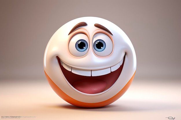 sonrisa carácter 3d render 3d pixar estilo