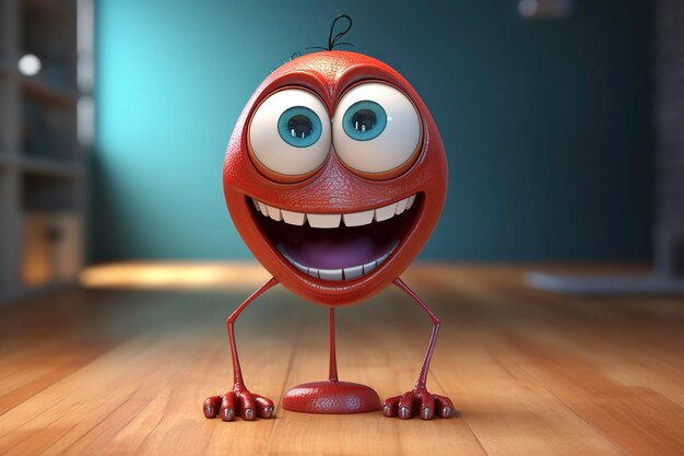 Foto sonrisa carácter 3d render 3d pixar estilo