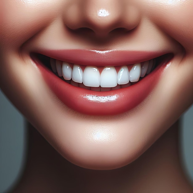 Una sonrisa perfecta, dientes perfectos y sanos.